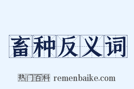 畜种反义词是什么意思的图片